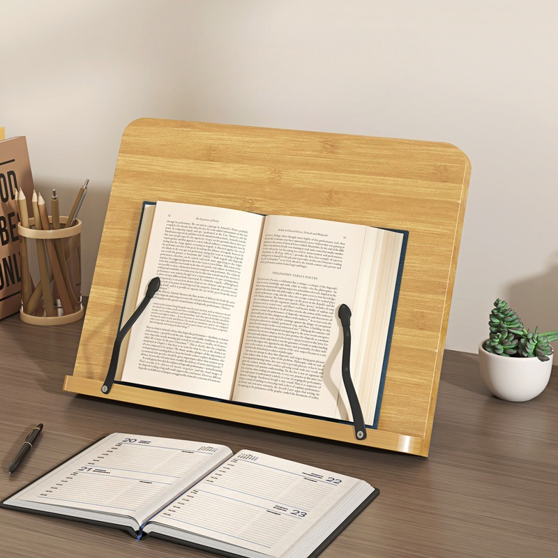 Laptop Accessories Distributor - حامل كتب خشبي للقراءة، دعامة متعددة