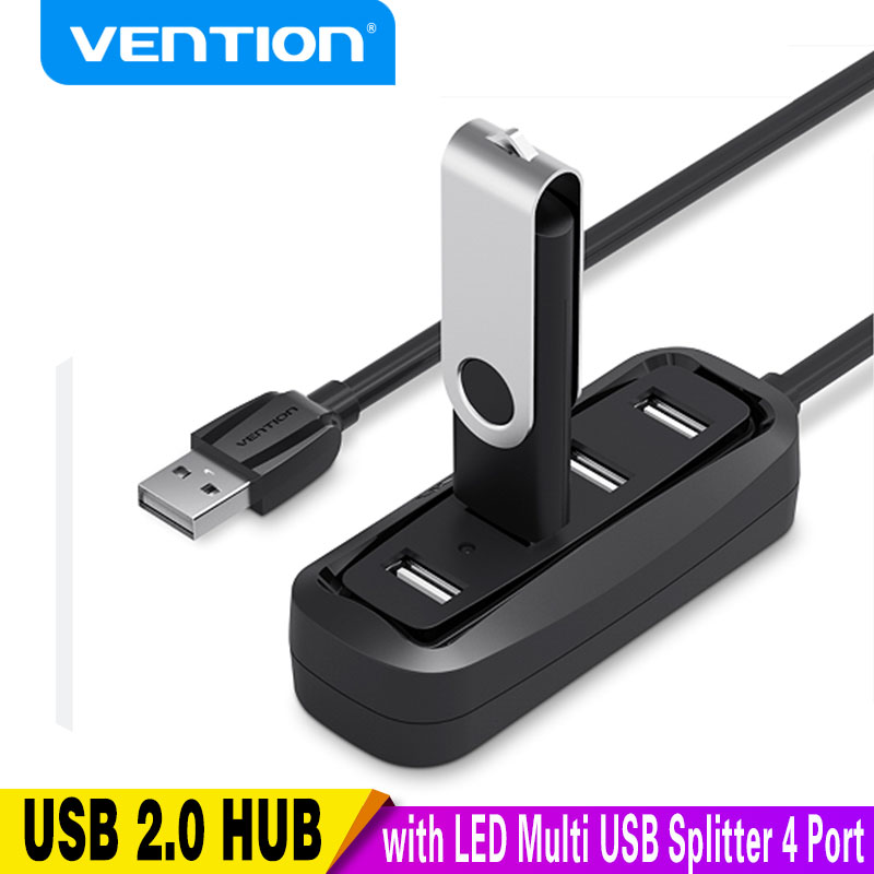 Xiaomi Laptop Accessories - Vention-محور USB مع جهاز تقسيم ليد