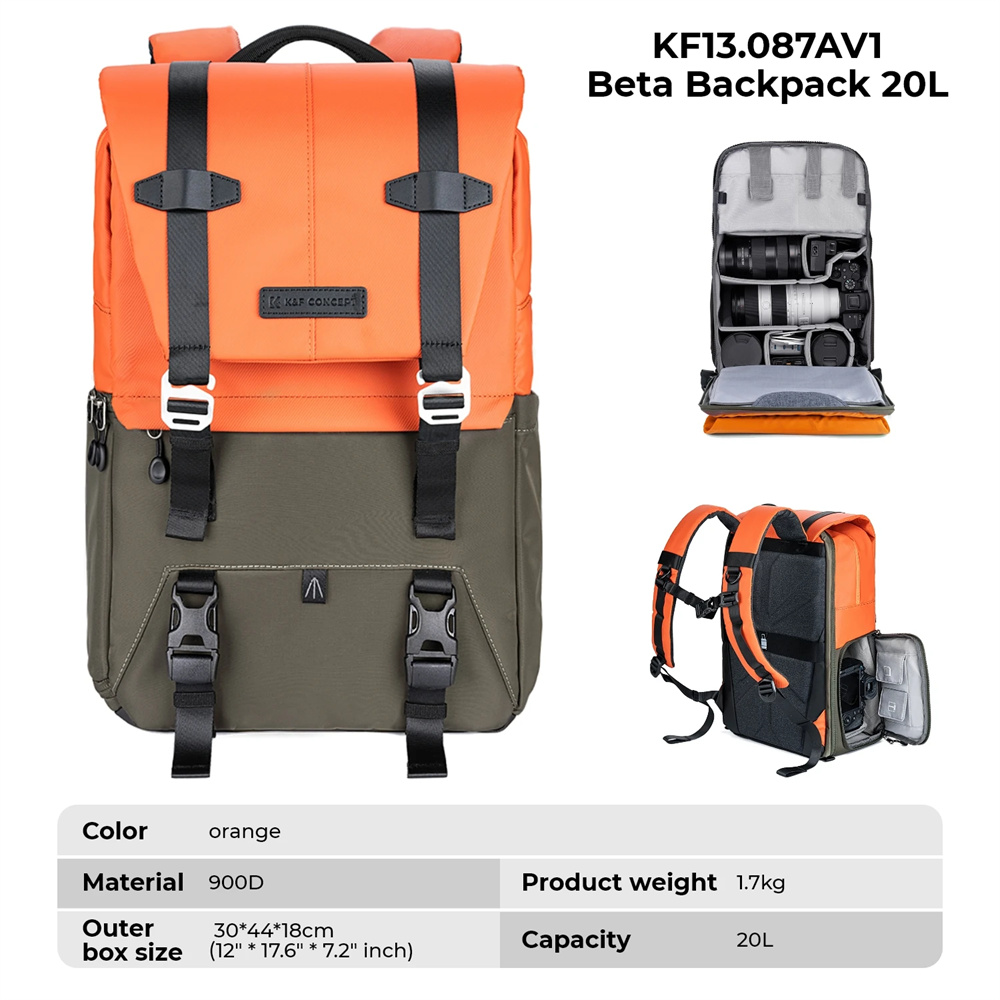 حقيبة ظهر للكاميرا من K&F CONC - مراجعة Laptop Bag Waterproof وسعره