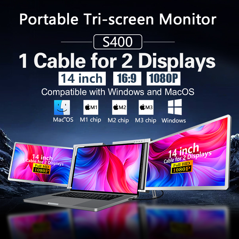 14 بوصة شاشة مزدوجة كمبيوتر مح - مراجعة Monitor Portable Usb وسعره