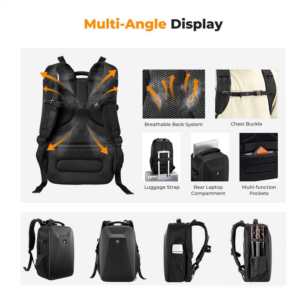 حقيبة كاميرا كبيرة الحجم من K& - مراجعة Laptop Bag Waterproof وسعره