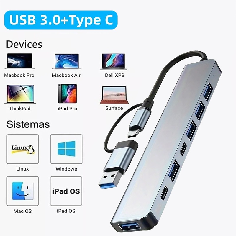 محول USB3.0 ثنائي الوظيفة بـ 7 - مراجعة Laptop Accessories Price وسعره